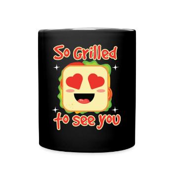 So Grilled To See You - Tasse einfarbig - Schwarz - Vorne
