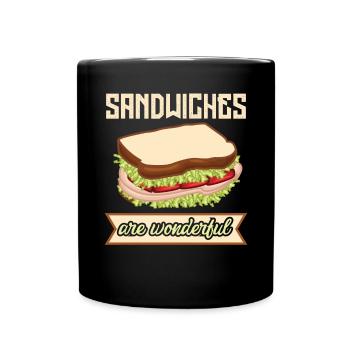 Sandwiches Are Wonderful - Tasse einfarbig - Schwarz - Vorne