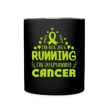 I'm Outrunning Lymphoma Cancer - Full Colour Mug - black - Front