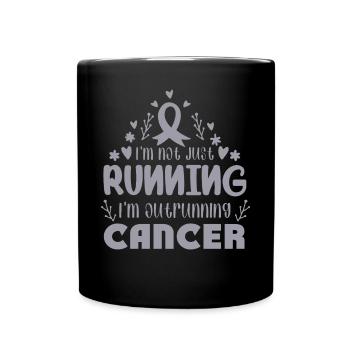 I'm Outrunning Brain Cancer - Full Colour Mug - black - Front