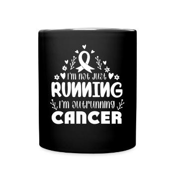 I'm Outrunning Lung Cancer - Full Colour Mug - black - Front