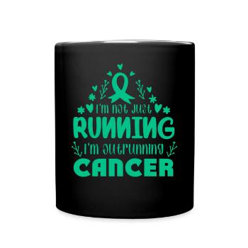 I'm Outrunning Liver Cancer - Full Colour Mug - black - Front