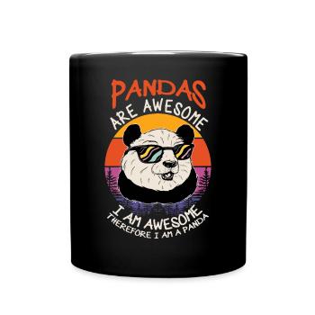 Panda Animal Lamour - Mug uni - noir - Devant