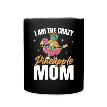 Ananas Mama Hallo Sommer Mutterschaft Muttertag - Tasse einfarbig - Schwarz - Vorne