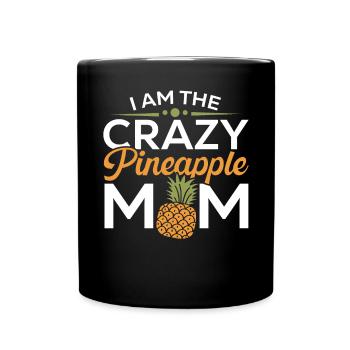 Ananas Mama Hallo Sommer Mutterschaft Muttertag - Tasse einfarbig - Schwarz - Vorne