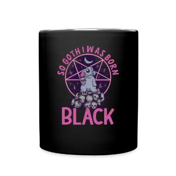Satan Beelzebub Teufel Gothic Pentagram Mystisch - Tasse einfarbig - Schwarz - Vorne