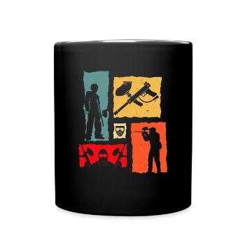 Paintball Rétro - Mug uni - noir - Devant