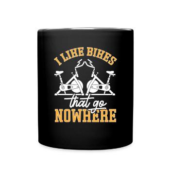 Indoor Cycling Bike Workout - Full Colour Mug - black - Front