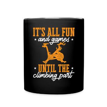 Indoor Cycling Bike Workout - Full Colour Mug - black - Front