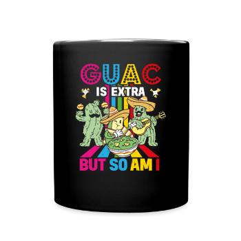 Avocado Guacamole Mexican Mexico Latino - Full Colour Mug - black - Front