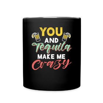 Tequila Alcohol Mexican Mexico Latino - Full Colour Mug - black - Front