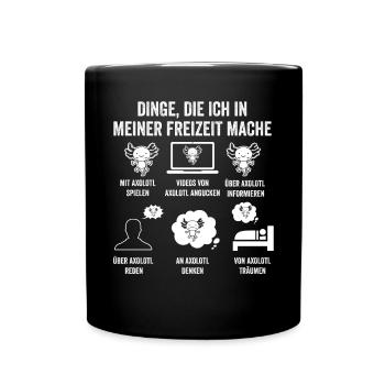 Axolotl - Tasse einfarbig - Schwarz - Vorne
