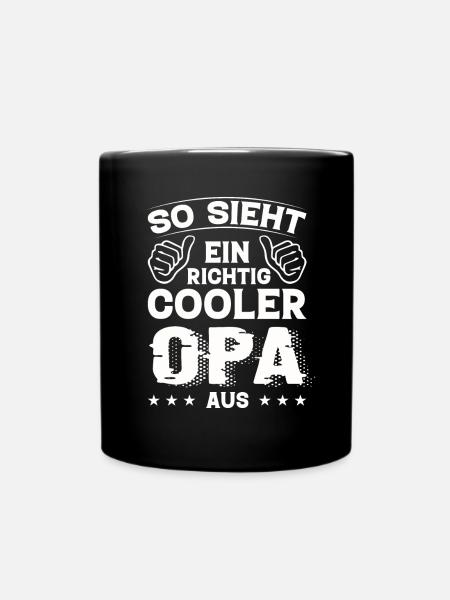 Opa Opa Geburtstag Opa Sprüche Bester Opa - Tasse einfarbig - Schwarz