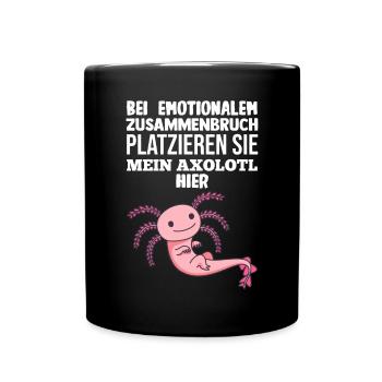 Axolotl - Tasse einfarbig - Schwarz - Vorne