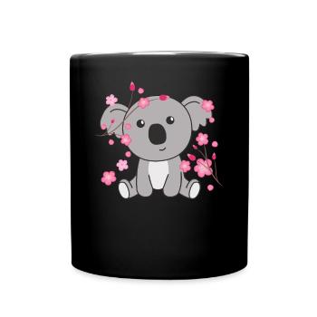 Koala Animaux mignons pour enfants Kawaii - Mug uni - noir - Devant