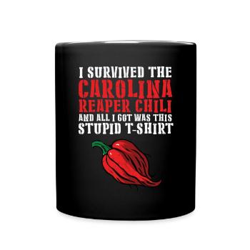 I Survived The Carolina Reaper Chili Pepper Hot Sp - Full Colour Mug - black - Front