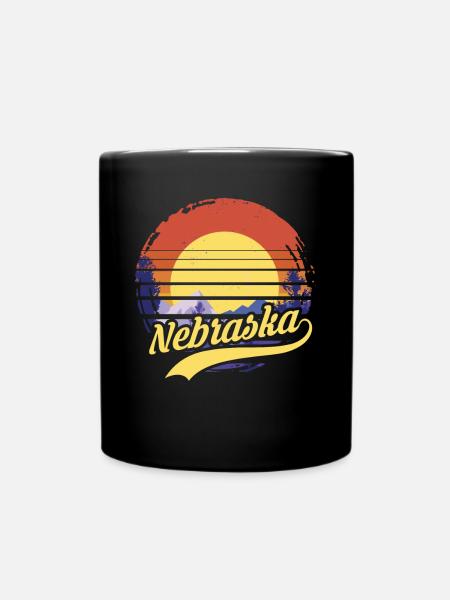 Nebraska - Tasse einfarbig - Schwarz