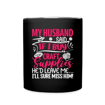 Crafting Crafter - Full Colour Mug - black - Front