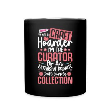 Crafting Crafter - Tasse einfarbig - Schwarz - Vorne