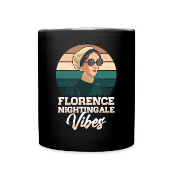Krankenschwester Florence Nightingale Medizinische - Tasse einfarbig - Schwarz - Vorne