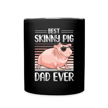 Hairless guinea pig Skinny piggy - Full Colour Mug - black - Front