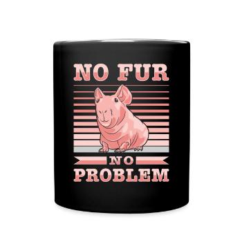 hairless guinea pig, skinny pig, - Full Colour Mug - black - Front