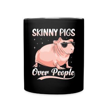 Hairless guinea pig Skinny piggy - Full Colour Mug - black - Front