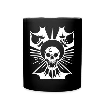 Horror Skull Skull Art Skull Gothic Heavy Metal - Full Colour Mug - black - Front