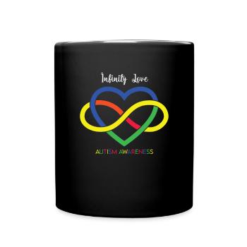 Autism Awareness Acceptance Choose Kindness - Full Colour Mug - black - Front
