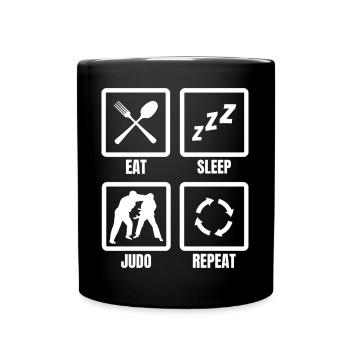 Judoka Terminplan - Tasse einfarbig - Schwarz - Vorne