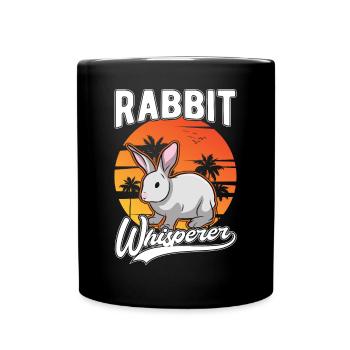 Rabbit Whisperer Rabbit Whisperer - Full Colour Mug - black - Front