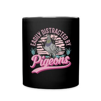 Pigeon pigeon fancier city pigeon carrier pigeon - Full Colour Mug - black - Front