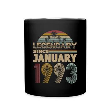 30e anniversaire Janvier 1993 Légendaire 1993 - Mug uni - noir - Devant