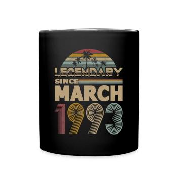 30e anniversaire Mars 1993 Légendaire 1993 - Mug uni - noir - Devant