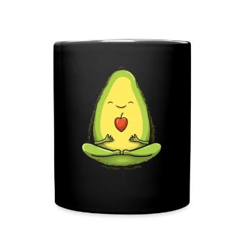 Avocado Yoga Master Avocado Fruit Meditate Guac - Full Colour Mug - black - Front