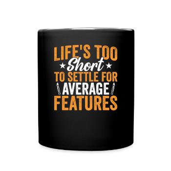 Plastic surgery Be content with a - Full Colour Mug - black - Front