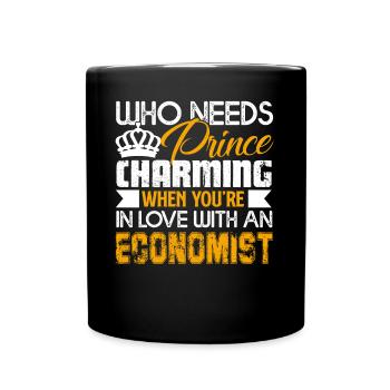 Economist In Love With An Economist - Full Colour Mug - black - Front