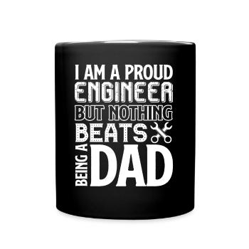 Engineer I Am A Proud Engineer - Full Colour Mug - black - Front