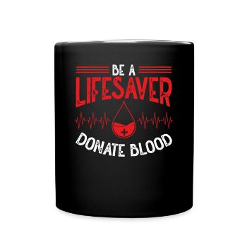 Soyez une bouée de sauvetage - Mug uni - noir - Devant