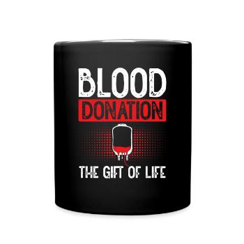 Le don de sang est le don de la vie - Mug uni - noir - Devant