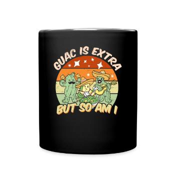Avocado Guacamole Mexican Mexico Latino - Full Colour Mug - black - Front