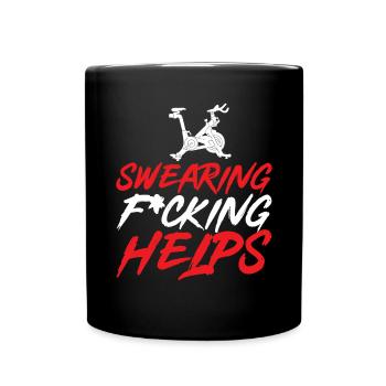 Indoor cycling bike workout - Full Colour Mug - black - Front
