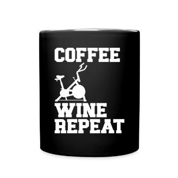 Indoor Cycling Bike Workout - Full Colour Mug - black - Front