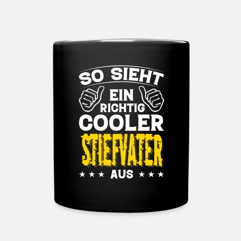 Stiefvater Stiefvater Geburtstag Stiefvater - Tasse einfarbig - Schwarz