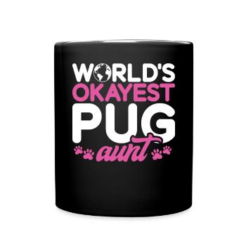 Pug Gifts for Pug Lovers - Full Colour Mug - black - Front