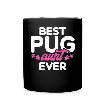 Pug Gifts for Pug Lovers - Full Colour Mug - black - Front