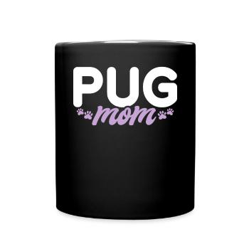 Pug Gifts for Pug Lovers - Full Colour Mug - black - Front