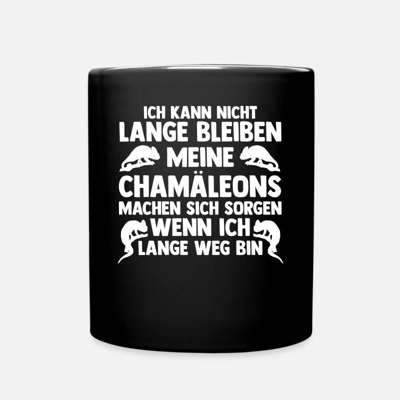 Meine Chamäleons machen sich sorgen - Tasse einfarbig - Schwarz