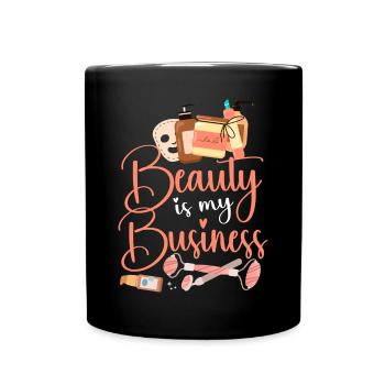 Soins de la peau d’esthéticienne agréée mignonne - Mug uni - noir - Devant