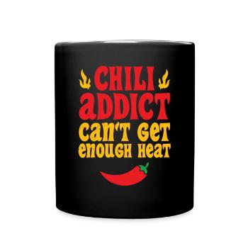 Nourriture épicée ardente Le chili ne peut pas obtenir assez de chaleur Rouge P - Mug uni - noir - Devant